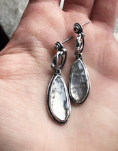 Load image into Gallery viewer, On sale!!! Winter Serpent Earrings~ Tourmaline &amp; Diamond
