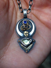 Load image into Gallery viewer, Alchemist&#39;s Ring // Tourmaline + Sapphire ~ Size 7