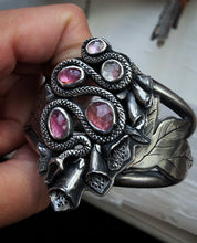 Load image into Gallery viewer, Foxglove &amp; Tourmaline cuff~ Size Medium