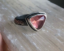 Load image into Gallery viewer, Pink Tourmaline Stacking Ring sz 7.25
