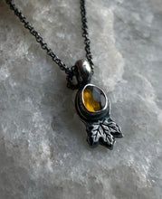 Load image into Gallery viewer, Maple Leaf Tourmaline Charm Necklace