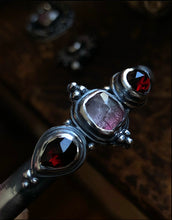 Load image into Gallery viewer, On sale! Garnet + Tourmaline Cuff