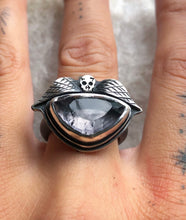 Load image into Gallery viewer, Memento Mori Ring Size 7-7.25 ~ Tourmaline