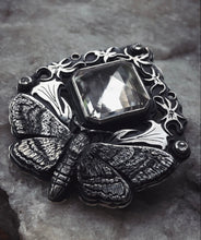 Load image into Gallery viewer, Hawkmoth + Quartz + Diamond Floral Necklace