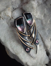 Load image into Gallery viewer, Butterfly X Batwing Tourmaline Earrings