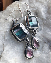 Load image into Gallery viewer, Multi color Tourmaline Earrings