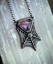 Load image into Gallery viewer, Tourmaline Web Pendant~ Diamond &amp; Fuschia Tourmaline