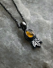 Load image into Gallery viewer, Maple Leaf Tourmaline Charm Necklace