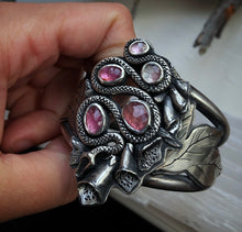 Load image into Gallery viewer, Foxglove &amp; Tourmaline cuff~ Size Medium