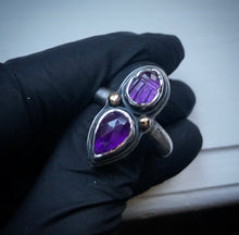 Load image into Gallery viewer, Amunet ~ Amethyst Scarab Ring sz 8