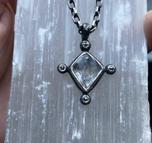 Load image into Gallery viewer, Diamond &amp; Tourmalne Cross ~ DiSCOUNTED
