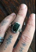 Load image into Gallery viewer, Forest Tourmaline Rune Stacking Set~size 6.75!