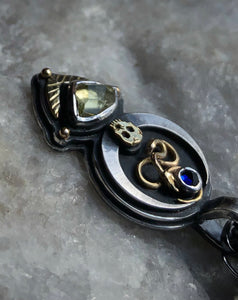 Alchemist's Ring // Tourmaline + Sapphire ~ Size 7