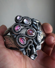 Load image into Gallery viewer, Foxglove &amp; Tourmaline cuff~ Size Medium