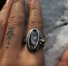 Load image into Gallery viewer, Rutile Quartz &amp; Citrine ring~ size 8