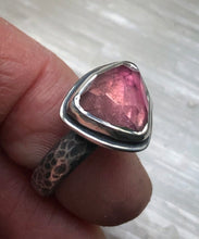 Load image into Gallery viewer, Pink Tourmaline Stacking Ring sz 7.25