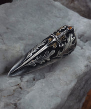 Load image into Gallery viewer, Autumnal Sword Ring ~ Citrine ~ Size 7.75