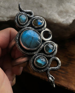 Labradorite Serpent Cuff ~ Size Medium