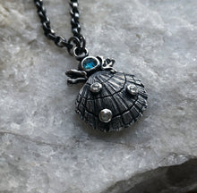Load image into Gallery viewer, Tourmaline &amp; Diamond Shell Necklace