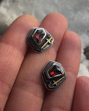 Load image into Gallery viewer, On Sale! Sacred Soil Studs ~ 14 Kt Gold + Silver