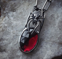 Load image into Gallery viewer, Garnet Arachne Pendant