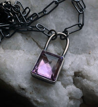 Load image into Gallery viewer, Amethyst Lock Necklace~