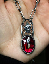 Load image into Gallery viewer, Garnet Arachne Pendant
