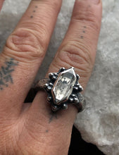 Load image into Gallery viewer, Quartz North Star Ring ~ Size 8-8.25