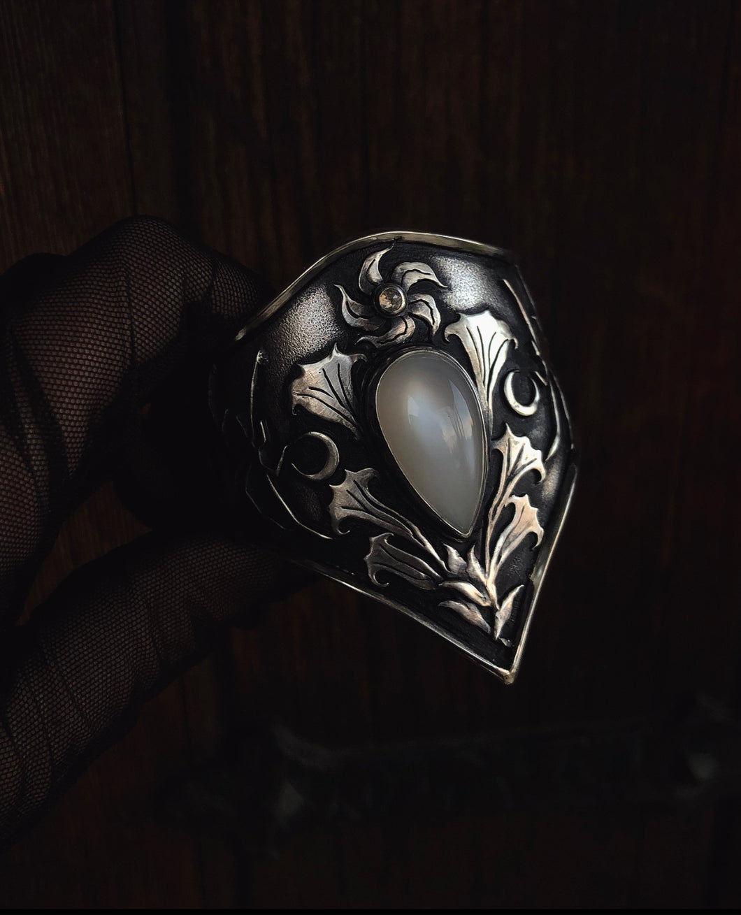 Datura Moonstone Cuff ~ Size small-medium