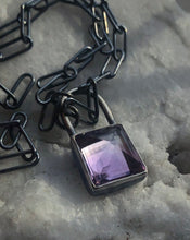 Load image into Gallery viewer, Amethyst Lock Necklace~