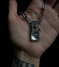 Load image into Gallery viewer, Quartz Spider Lock + Paperclip Chain