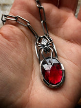 Load image into Gallery viewer, Garnet Arachne Pendant
