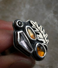Load image into Gallery viewer, *Discounted due to flaw~ Autumnal Cluster Ring size 7.25