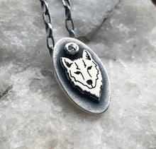Load image into Gallery viewer, Diamond Wolf pendant
