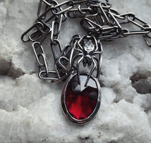 Load image into Gallery viewer, Garnet Arachne Pendant