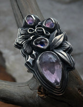 Load image into Gallery viewer, Orchid &amp; Sapphire Serpent Ring~ size 7