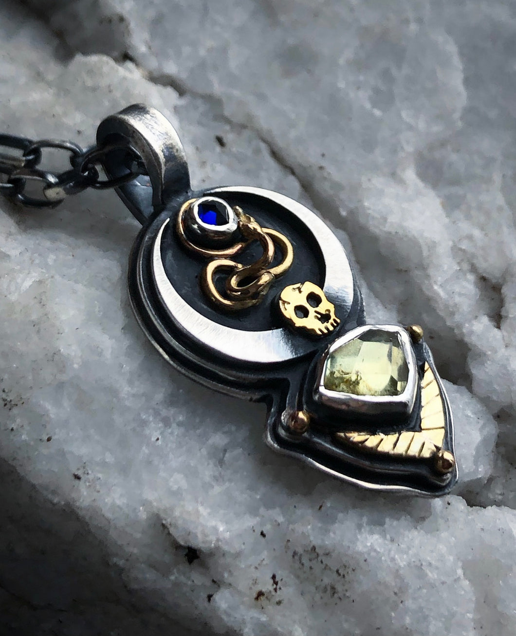 Alchemist's Ring // Tourmaline + Sapphire ~ Size 7