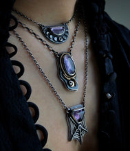 Load image into Gallery viewer, Tourmaline Web Pendant~ Diamond &amp; Fuschia Tourmaline