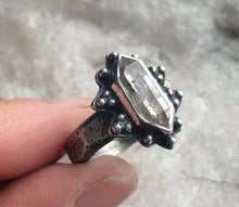 Load image into Gallery viewer, Quartz North Star Ring ~ Size 8-8.25