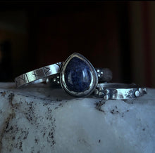Load image into Gallery viewer, On Sale! Night Sky Rune+Cairns Ring Set ~ Size 7.75