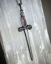 Load image into Gallery viewer, Pink Tourmaline &amp; Diamond Sword~