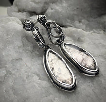 Load image into Gallery viewer, On sale!!! Winter Serpent Earrings~ Tourmaline &amp; Diamond